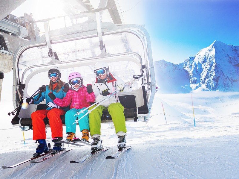 Skiiers on Lift at Copper Mountain