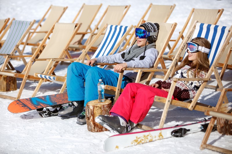 Skiers at A Basin