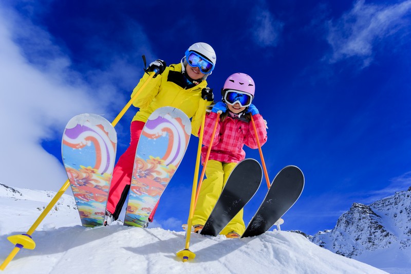 Skiers at A Basin